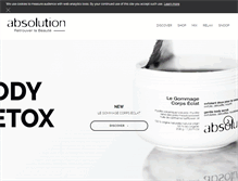 Tablet Screenshot of absolution-cosmetics.com